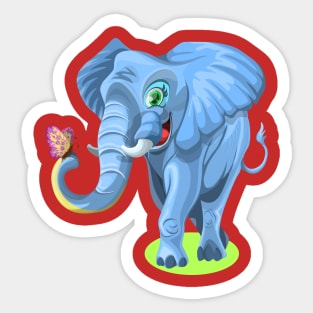 Elephant Illustration Sticker